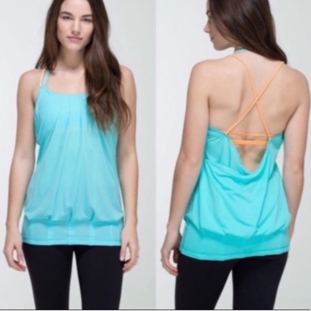 NWT $68 Lululemon Flow & Go Tank Angel Blue 6